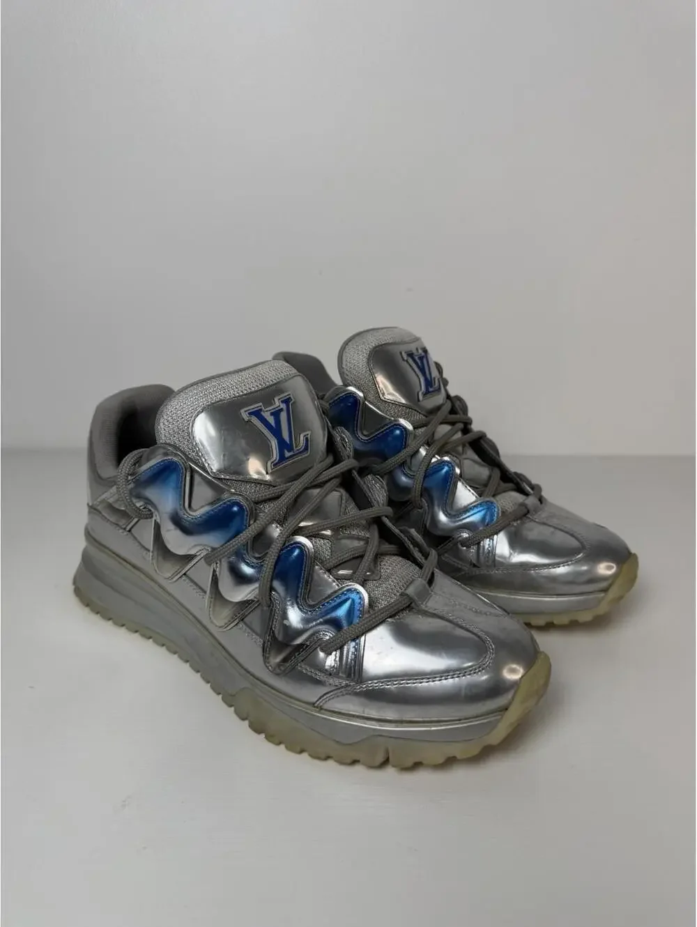Louis Vuitton Zig Zag Sneaker Silver Blue SZ 7 LV (US 9)